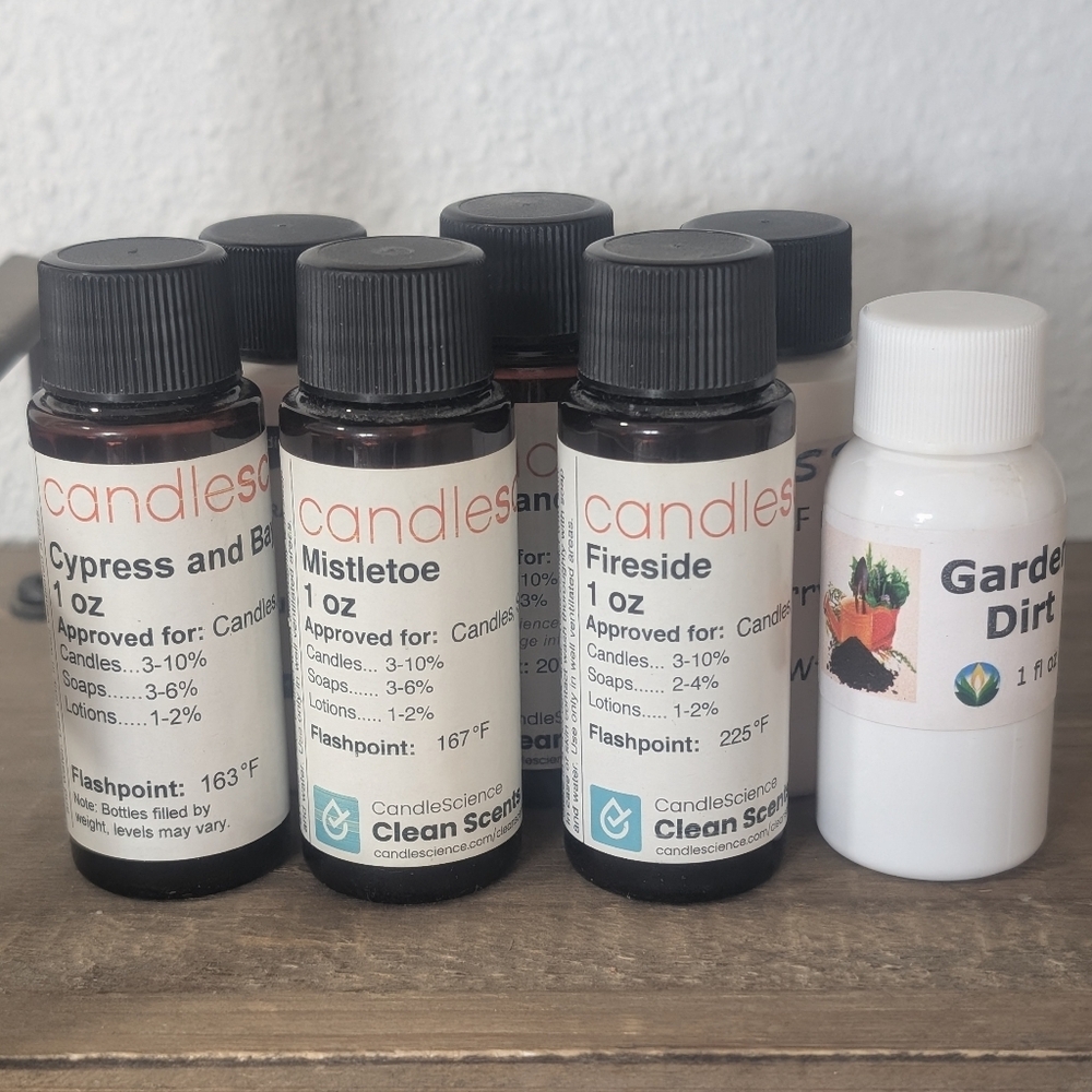 Lot of 7 Assorted Fragrance Oils One Ounce Samples NEW